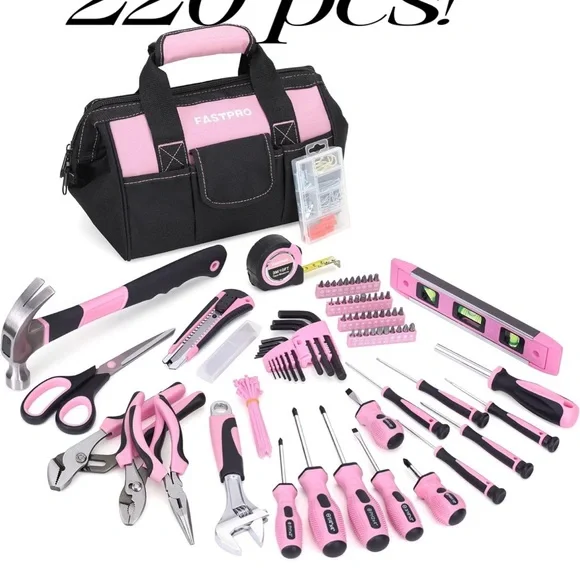 Pink and Black Home Tool Kit - Picture 9 of 9